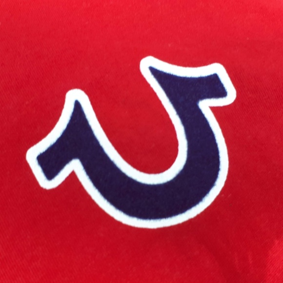 True Religion BuddhaMan T-Shirt Ruby Red LARGE - Picture 6 of 8